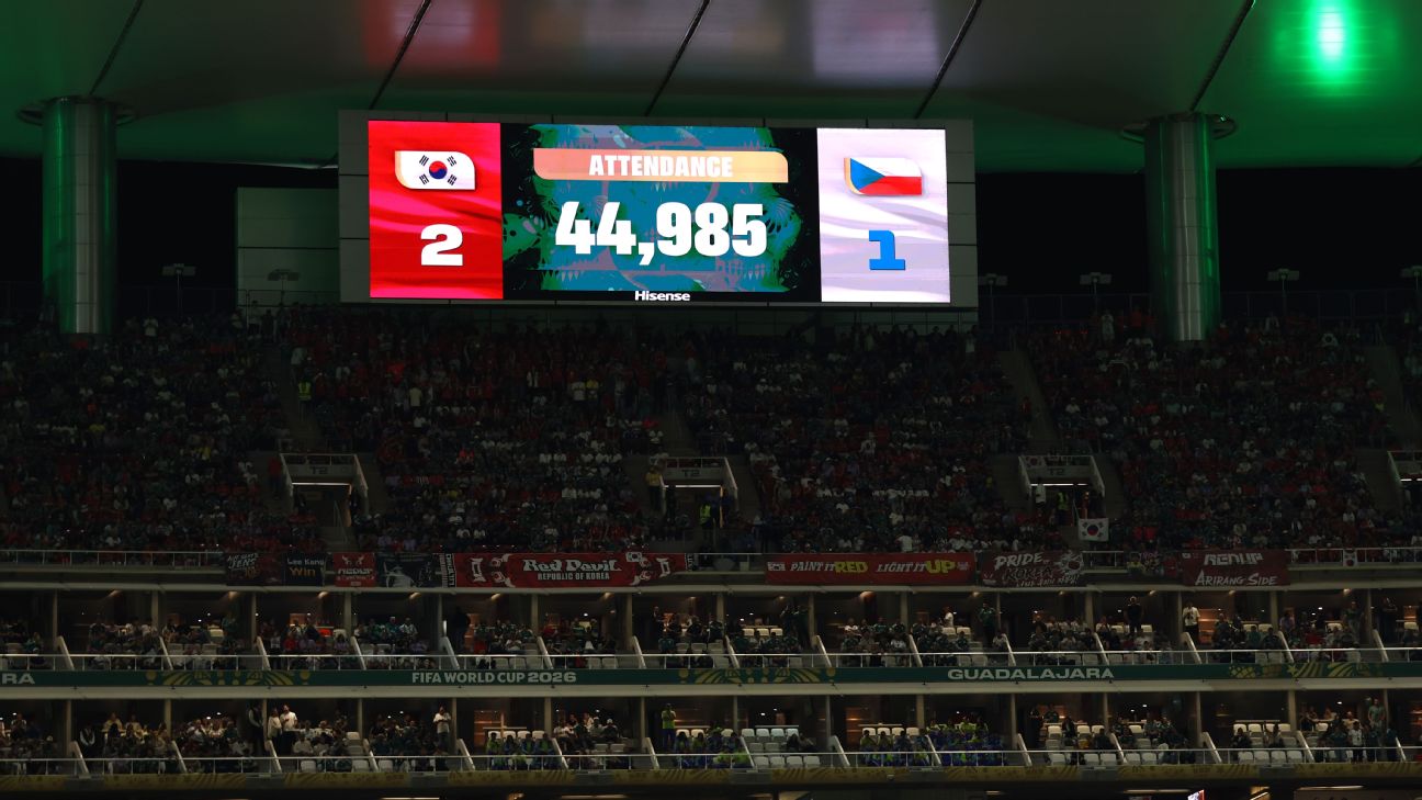 FIFA为韩捷世界杯4.5万出席人数辩护，空座引风波